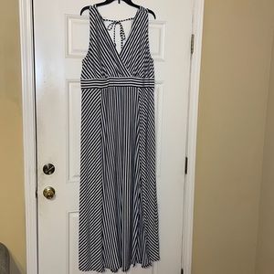 Black and white maxi dress